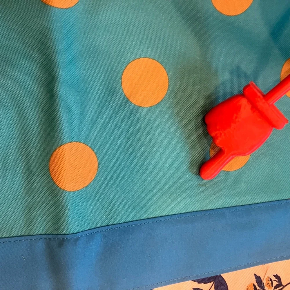 Matilda Jane Beach Bum Foldable Picnic Blanket Tote Bag Yellow Turquoise Travel